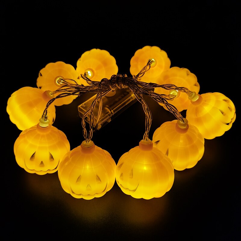 1.5M 10LED Halloween Horror Pumpkin Skull Led String Light Bat Ghost Outdoor Lamp Garland for Halloween Party Home Hanging Decor