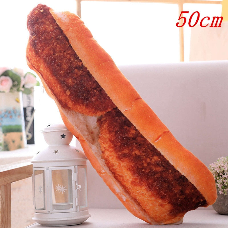 Creative Simulational Plush Bread Burger Shape Pillow Funny Food Nap Pillow and Cushion Kids Toy Birthday
