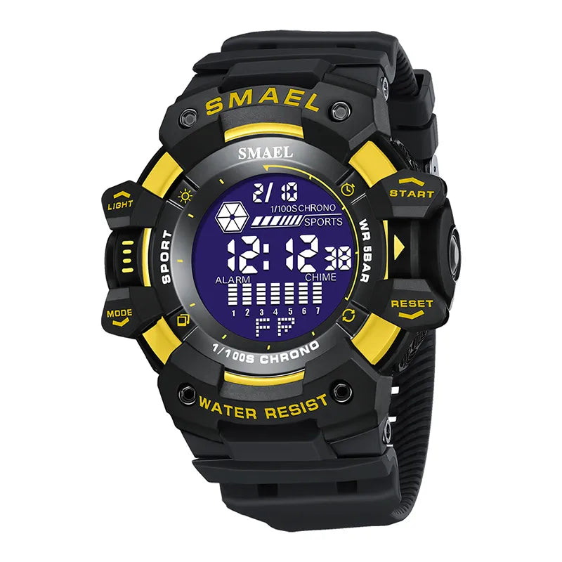 Mens Watch Military Water Resistant SMAEL Sport Watch Army Led Digital Wrist Stopwatches for Male 1802 Relogio Masculino Watches