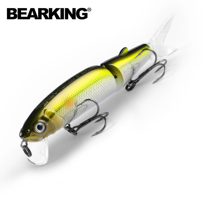 Bearking 11.3cm 13.7g  Hot Fishing Lure Minnow Quality Professional Bait Swim Bait Jointed Bait Equipped Black or White Hook