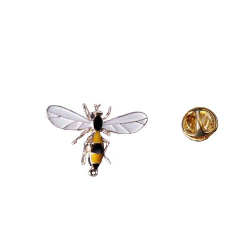 Cute Bee Vintage Brooches Pins Animal Alloy Metal Chain Brooch Broches Man Suit Shirt Collar Tassel Lapel Pin Women Jewelry