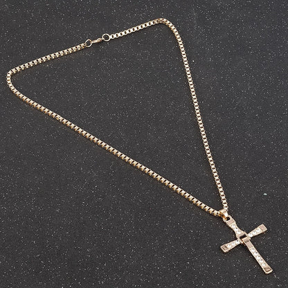 Choker Necklaces for Women 2022 Gun Cross Pendant Crystal Rhinestone Chain Necklace Women Men Punk Chains Jewelry