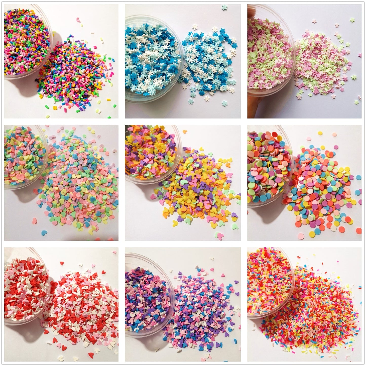100g/Bag Slime Clay Sprinkles Filler Toys Accessories Candy Fake Cake Dessert Mud Decoration