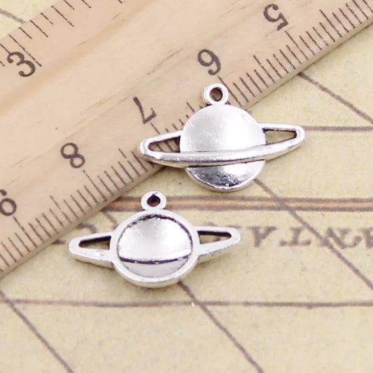 20pcs Charms Saturn Planet Spark 20x13mm Tibetan Bronze Silver Color Pendants Antique Jewelry Making DIY Handmade Craft Pendant