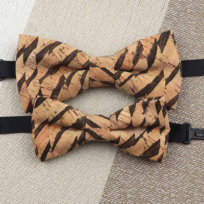 Fashion New Cork Wood Kids Bow Ties Novelty Handmade Fancy Bowtie Adjustable Butterfly Party School Children Accessories