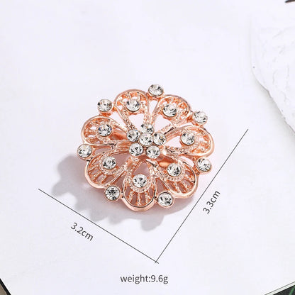 Baiduqiandu Brand Crystal Rhinestones Flower Pins and Brooches for Women Dress Party or DIY Wedding Bouquets Jewelry