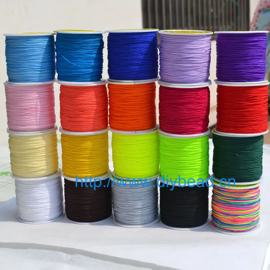 20 Colors 20m DIY Nylon Cord Thread Chinese Knot Macrame Cord Bracelet Braided String DIY Tassels Making Beading String Threads
