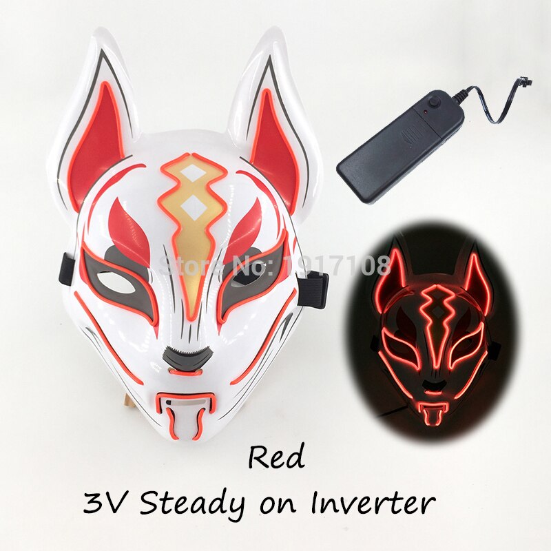 Fashion Halloween Party Mask Light Up Neon LED Mask for Halloween Carnival Party Glowing Anime Mask for Cosplay Decoration