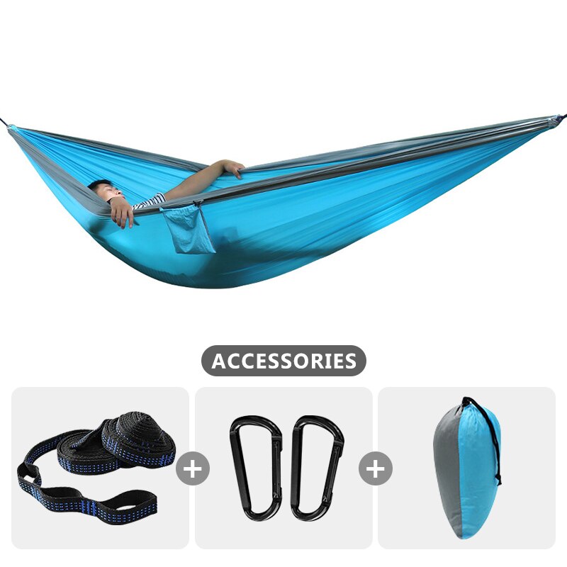 2-3 Person Large Size 300x200cm Hammock Outdoor Survival Camping Portable Hammock Leisure Patio Garden Terrace Double Traveling