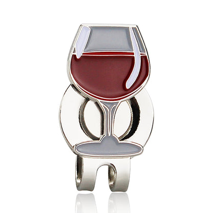 24 Kinds Different Design Golf Marker W Golf Hat Clip Clamp Golf Ball Mark Animals Wine Cup Plants Shoes Flag 1pcs