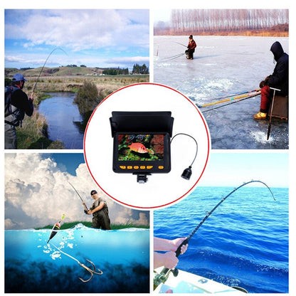 Fish Finder 20M 30M HD 1000TVL Underwater Ice Fishing Fish Camera Video 4.3" LCD 8pcs IR  150 Degrees Angle Sunvisor Fishfinder