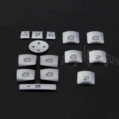 AngelguoguoCar Window Glass Lift Button Trim Cover Sticker for Mercedes Benz a/B/C(w204)/E(w212)/Gla /CLA/ GLK/ GLE-class