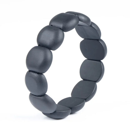 100% Quality Natural Black Bian Stone Bracelets Carve Black Bianshi Bracelets Jewelry for Women and  Men Bianshi Bracelets