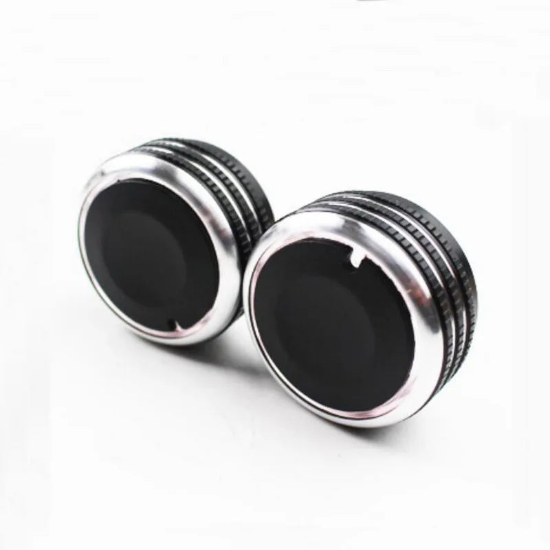 Tonlinker Interior Air Conditioning Knob Cover Sticker for KIA RIO K2KXCROSS 2017-19 Car Styling 2 PCS ABS Plastic Cover Sticker