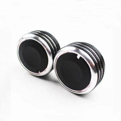 Tonlinker Interior Air Conditioning Knob Cover Sticker for KIA RIO K2KXCROSS 2017-19 Car Styling 2 PCS ABS Plastic Cover Sticker