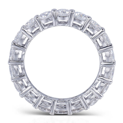 925 SILVER PAVE SETTING FULL SQUARE Simulated Diamond CZ ETERNITY BAND ENGAGEMENT WEDDING Stone Rings Size 5,6,7,8,9,10,11,12
