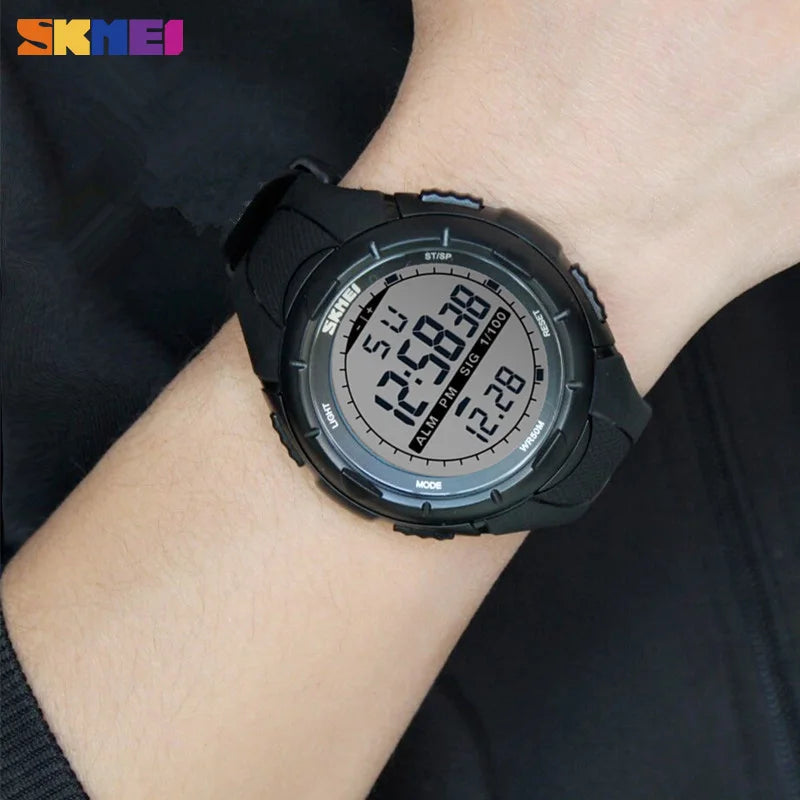SKMEI Fashion Simple Sport Watch Men Military Watches Alarm Clock Shock Resistant Waterproof Digital Watch Reloj Hombre 1025