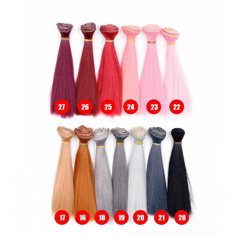 Msiredoll Bjd Wig 15*100CM or 20*100CM or 25*100CM Doll Hair for 1/3 1/4 1/6  Straight Hair Doll Hair Bjd Wig Diy