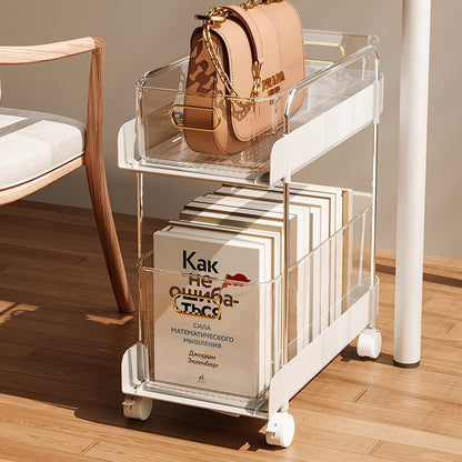 Creative Office Workstation Bag Holder Under Desk Mobile Bookcase School Book Bag Desk Organizer Cabinet Trolley Shelf