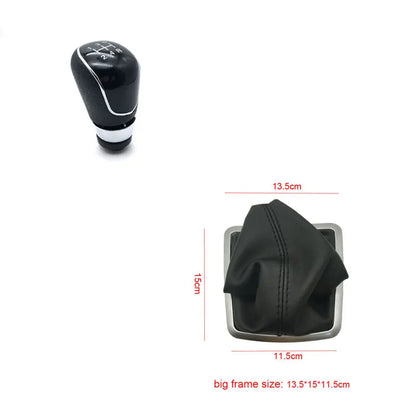 5/ 6 Speed Gear Shift Knob With Leather Boot for Ford Focus MK2 II FL 2005 2006 2007 2008 2009 2010 2011 2012 2013 2014