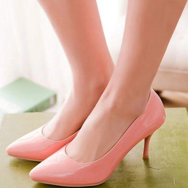 Plus Big Size 34-47 Shoes Woman 2017 New Arrival Wedding Ladies High Heel Fashion Sweet Dress Pointed Toe Women Pumps A-3