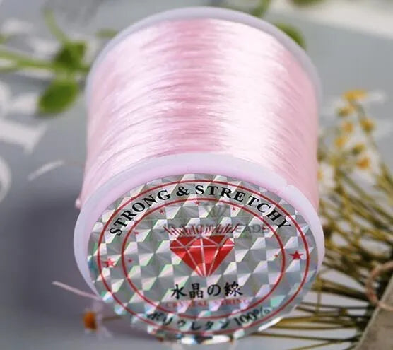 1Roll/35m 0.5mm Elastic Thread Cord String Round Crystal Line Nylon Rubber Stretchy Cord for Jewelry Making Beading Accessories