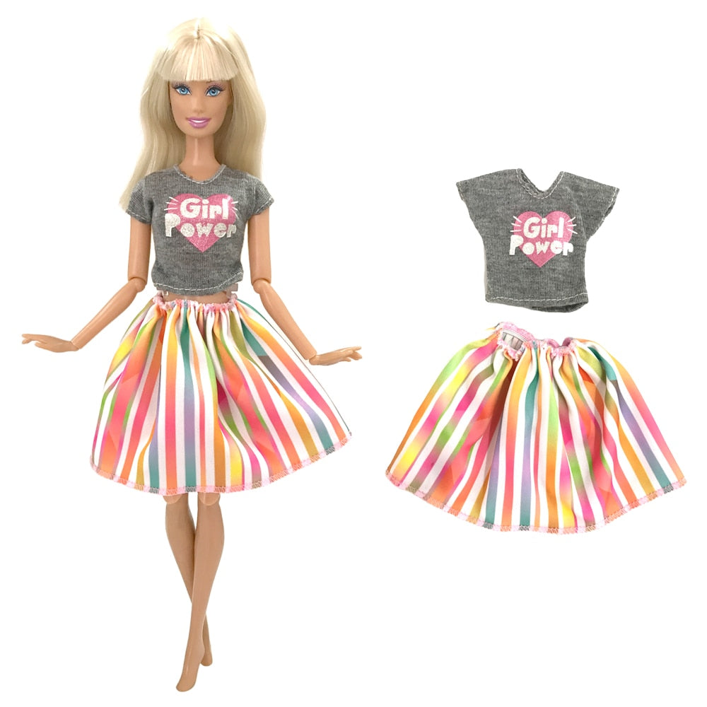 NK  1x Doll Ballet Dress for Barbie Doll Fashion Party Skirt Dollhouse Dancing Clothes for 1/6 BJD FR Doll Accessories Toys JJ