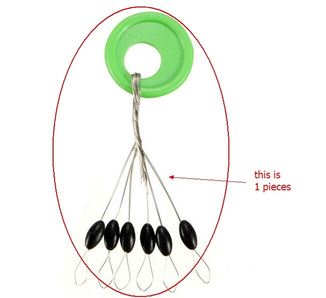Rompin 10 Set Size SS/S/M/L Black Rubber Oval Stopper Fishing Bobber Float Space Bean Stopper Folat Line Stoppers Bobber Stops