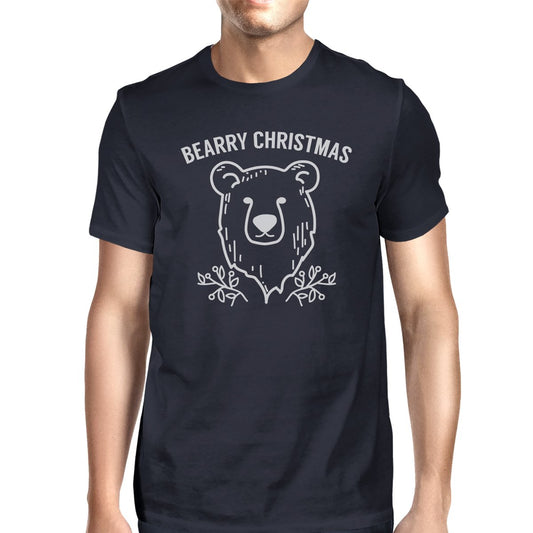 Bearry Christmas Bear Mens Navy Shirt