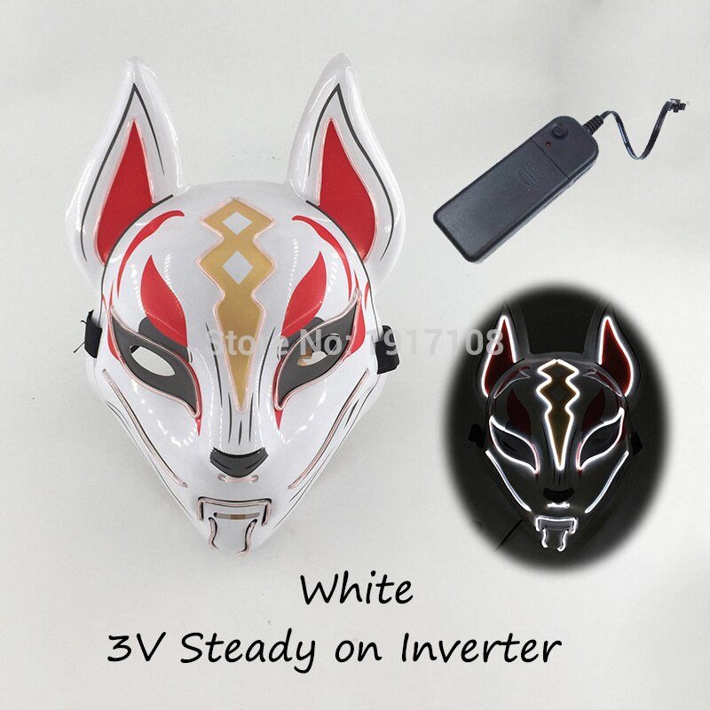 Fashion Halloween Party Mask Light Up Neon LED Mask for Halloween Carnival Party Glowing Anime Mask for Cosplay Decoration