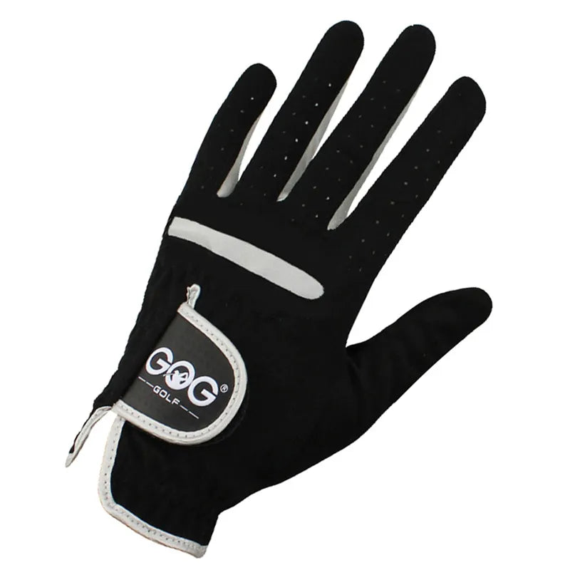 1 Pcs Men's Golf Glove Left Hand Right Hand Micro Soft Fiber Breathable Golf Gloves Men Color Black Brand GOG