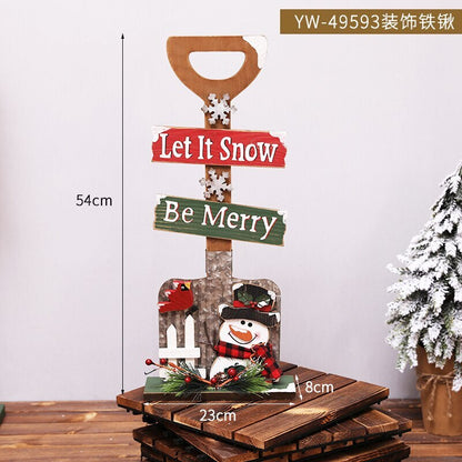 Christmas Decor Floor Letterbox Postbox Home Outdoor Wood Christmas Party Decora