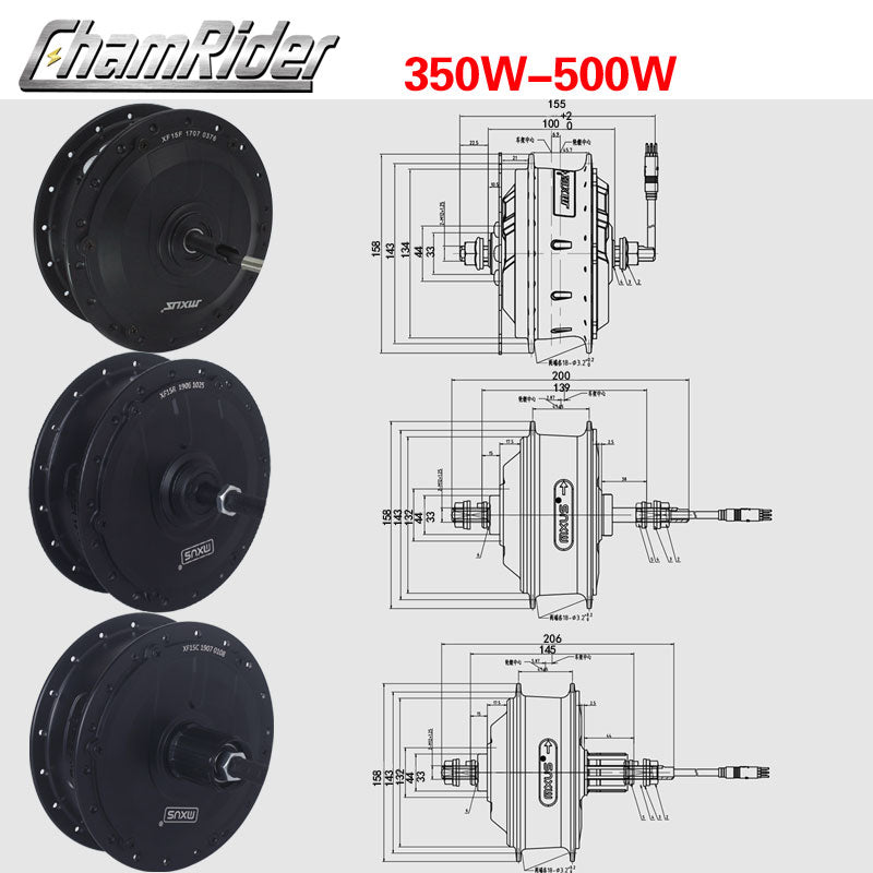 Wheel Hub Motor 48V 1000W 500W Electric Bike Motor 36V 350W 250W Brushless Geared Motor E-Bike Motor Front Rear MXUS