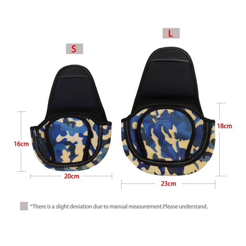 SBR Cloth Camouflage Spinning Fishing Reel Bag for Fishing Line Wheel Protection Spinning Reel Package Fishing Storage Bag