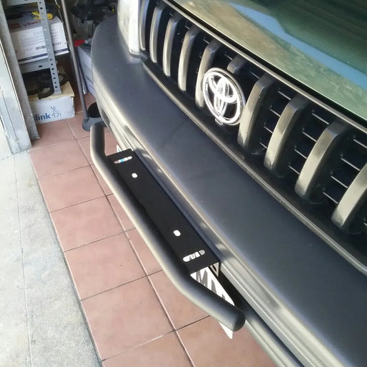 Car Bumper License Plate Mount Bracket Holder Light Bar Black Bracket for SUV Vehicle Truck Wrangler Spotlight Fixed Bracket