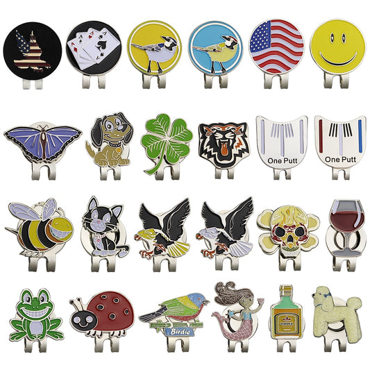 New Arrival Golf Marker W Golf Hat Clip Magnetic Alloy Golf Mark for Golf Ball Sport Drop Shipping
