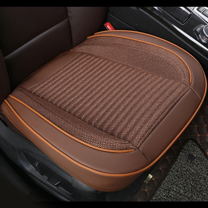3D Leather Flax Car Seat Cover Cushion  Front Rear Protector for VolksWagen Passat Toyota Honda Ford Chevrolet Mazda Peugeot KIA