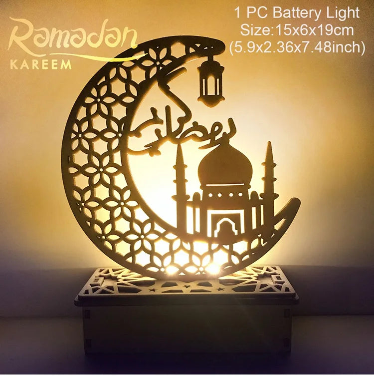EID Wooden Pendant Eid Mubarak Ramadan Decoration for Home Islamic Muslim Party Decor Kareem Ramadan and Eid Decor Eid AL Adha
