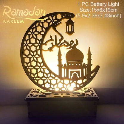 EID Wooden Pendant Eid Mubarak Ramadan Decoration for Home Islamic Muslim Party Decor Kareem Ramadan and Eid Decor Eid AL Adha