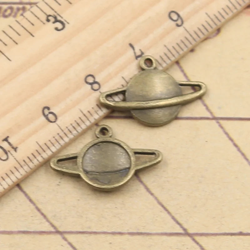 20pcs Charms Saturn Planet Spark 20x13mm Tibetan Bronze Silver Color Pendants Antique Jewelry Making DIY Handmade Craft Pendant