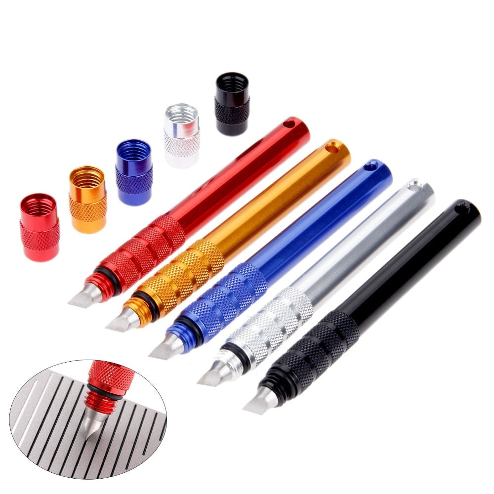 Golf Groove Cutter Blue Golf Club Head Grooving Tool Golf Club Alloy Wedge Sharpening Tool v Shape Tool