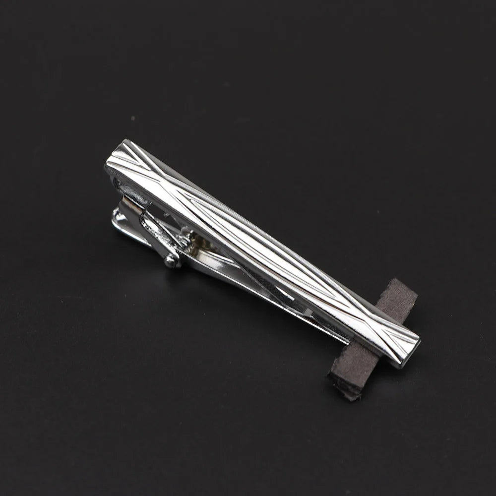 Men's Metal Tie Clip Bright Chrome Stainless Steel Jewelry  Necktie Clips Pin Clasp Clamp Wedding Charm Creative