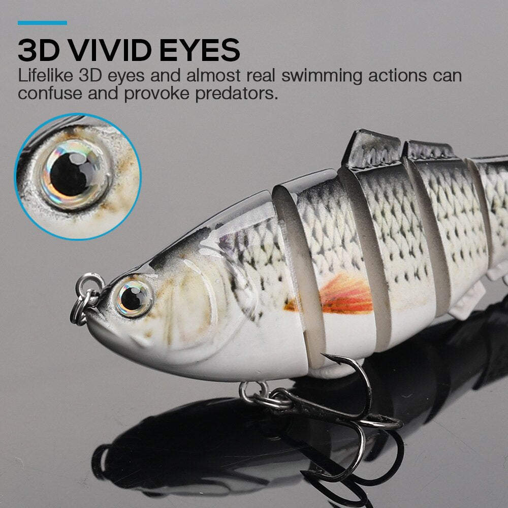 TREHOOK Sinking Wobblers Fishing Lures 10cm 17.5g 6 Multi Jointed Swimbait Hard Artificial Bait Pike/Bass Fishing Lure Crankbait