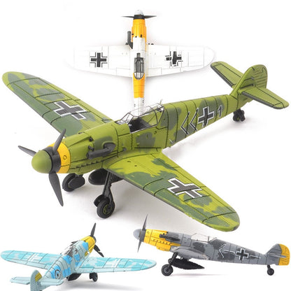 20*18CM  Assemble Fighter Model Toys Building Tool Sets Combat Aircraft Diecast War-Ii BF-109 Hurricane Spitfire Pirate Military