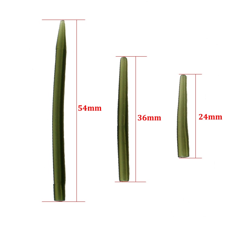 20PCS Carp Fishing Accessories Anti Tangle Sleeves Line Aligner Hook Sleeve for Carp Fishing Rig Hair Ronnie Rig Terminal Tackle