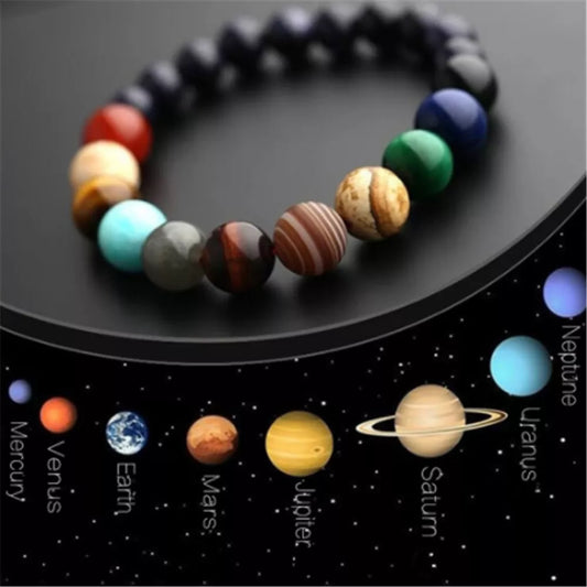 2023 Eight Planets Bead Bracelet Men Natural Stone Universe Yoga Solar Chakra Bracelet for Women Men Jewelry