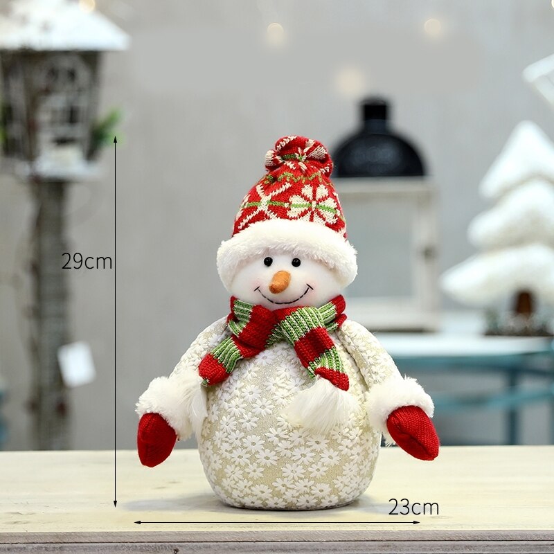 Santa Claus Snowman Alpaca Elk Christmas Decorations for Home New Year Christmas Doll Home Figures Ornaments Merry Christmas