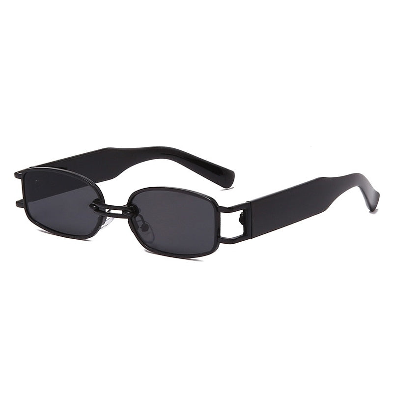 SO&EI Fashion Small Rectangle Women Sunglasses Brand Designer Vintage Square Punk Sun Glasses Men Shades UV400 Clear Eyewear