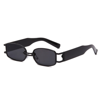 SO&EI Fashion Small Rectangle Women Sunglasses Brand Designer Vintage Square Punk Sun Glasses Men Shades UV400 Clear Eyewear