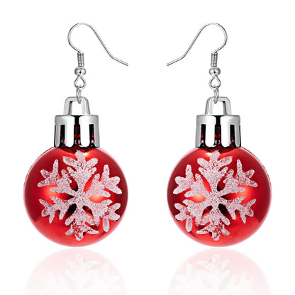 2023 New Fashion Christmas Earrings Creative Christmas Bulb Drop Earring for Women Christmas Colorful Ball Dangle Earrings